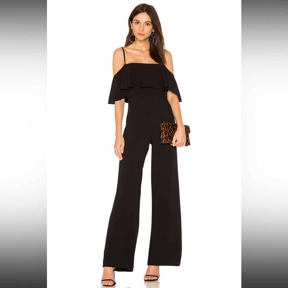 Nookie Bonita Black Ruffle Jumpsuit